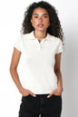 Ruby & Jenna Women's Collared Knit Top