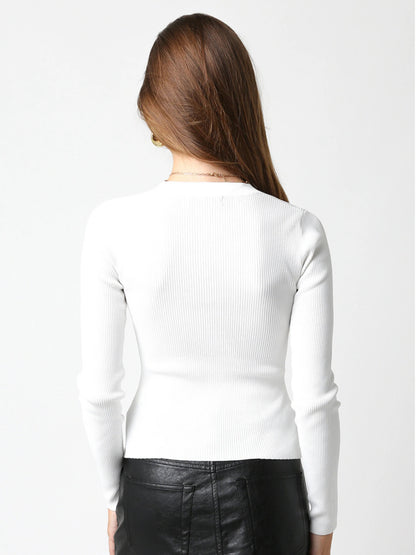 Ruby & Jenna Women's Ribbed Cardigan