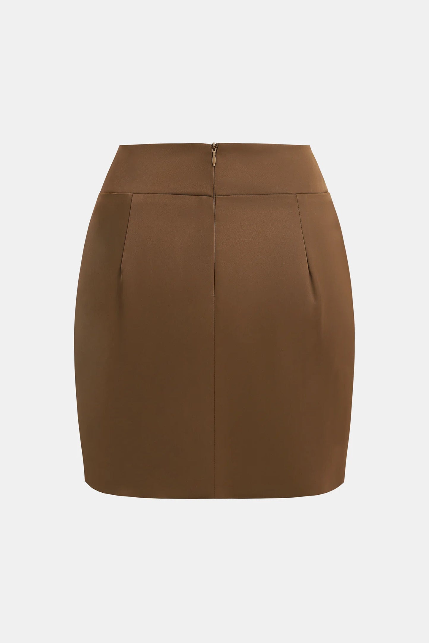 Cupshe x JoJo Espresso Twist Satin Mini Skirt (x2)