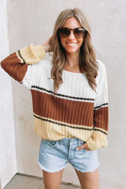 Cupshe Colorblock One-Shoulder Sweater (x2)