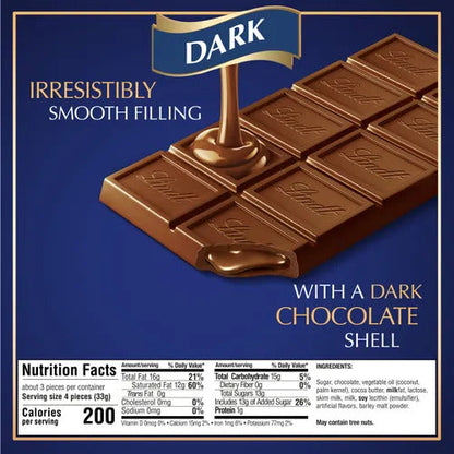 Lindt Chocolate LINDOR Dark Chocolate Truffle Bar (3.5 oz)