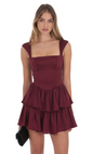 Lucy in the Sky Wide Strap Ruffle Dress