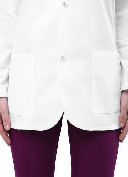Adar Unisex 31" Classic Consultation Coat - White