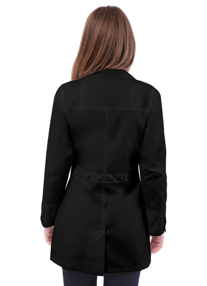 Adar Women's 32" Perfection Lab Coat - Black - White