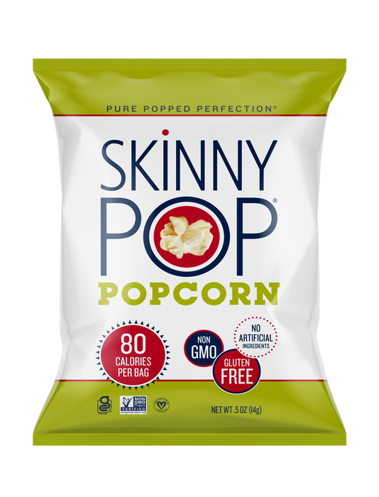 SKINNYPOP and PIRATE'S BOOTY Family Snack Pack Popped Popcorn and Aged White Cheddar Puffs, 0.5 - 0.8 oz Bags (20 Count)