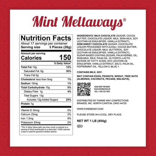 Fannie May Mint Meltaways - 1lb - Signature Wrap