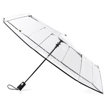 Totes Ultra Clear Folding Umbrella with Auto Open Technology