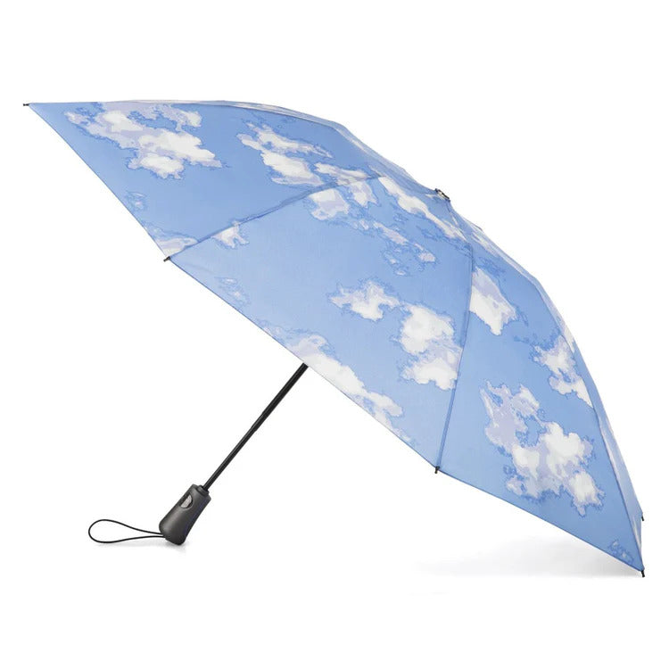 Totes Recycled Large InBrella Reverse Close Folding Umbrella with Auto Open/Close Technology