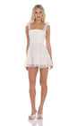 Lucy In The Sky Motif Pattern A-line Dress in White