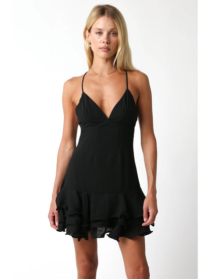 Ruby & Jenna Women's Ruffle Bottom Dress