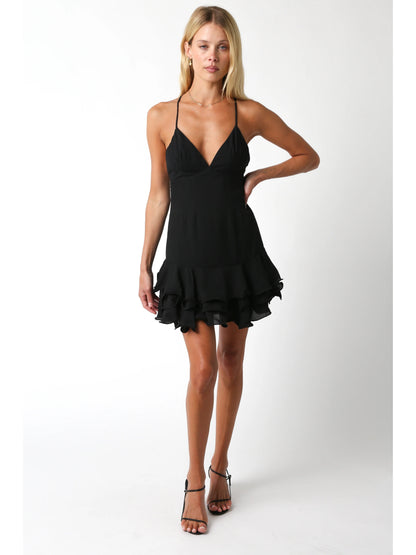 Ruby & Jenna Women's Ruffle Bottom Dress