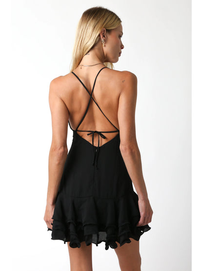 Ruby & Jenna Women's Ruffle Bottom Dress