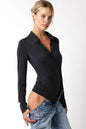 Ruby & Jenna Women's Button Down Bodysuit