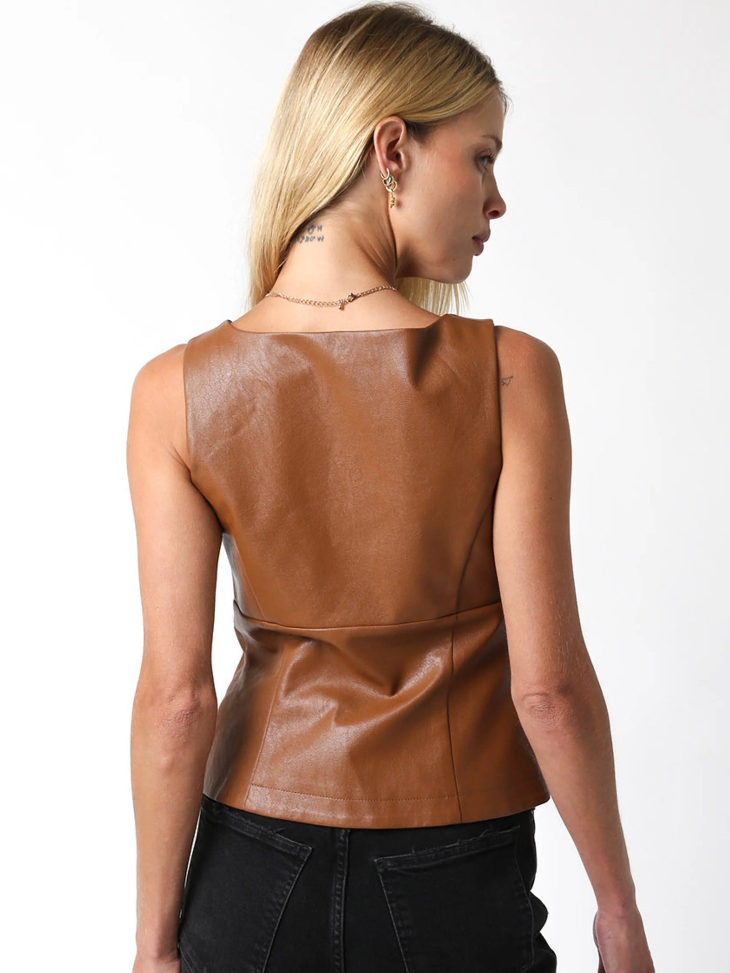 Ruby & Jenna Women's Zip Front Vest Top