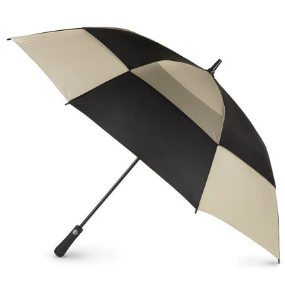 Totes Men's Recycled Golf Size Auto Open Vented Stick Umbrella with Sunguard Technology