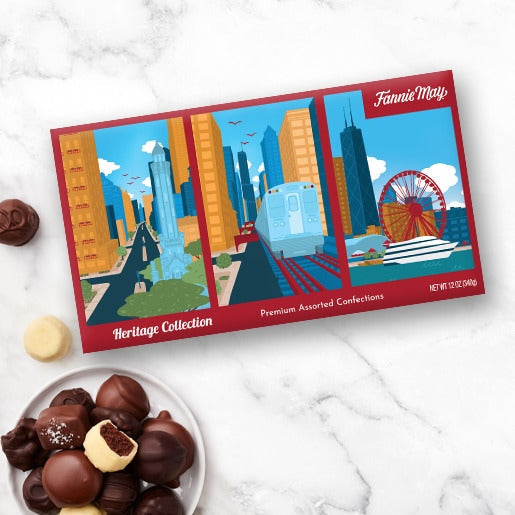 Fannie May Heritage Chocolate Collection - 12oz - Chicago Gift Box