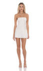 Lucy In The Sky Flower Satin Halter Dress in White