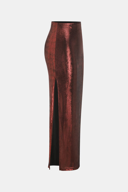 Cupshe x JoJo Red Wine Maxi Skirt (x2)