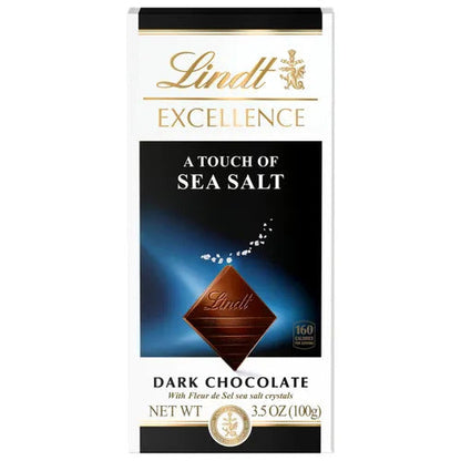 Lindt Chocolate A Touch of Sea Salt Dark Chocolate EXCELLENCE Bar (3.5 oz)