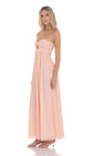 Lucy In The Sky Strapless Lace Cutout Dress in Peach