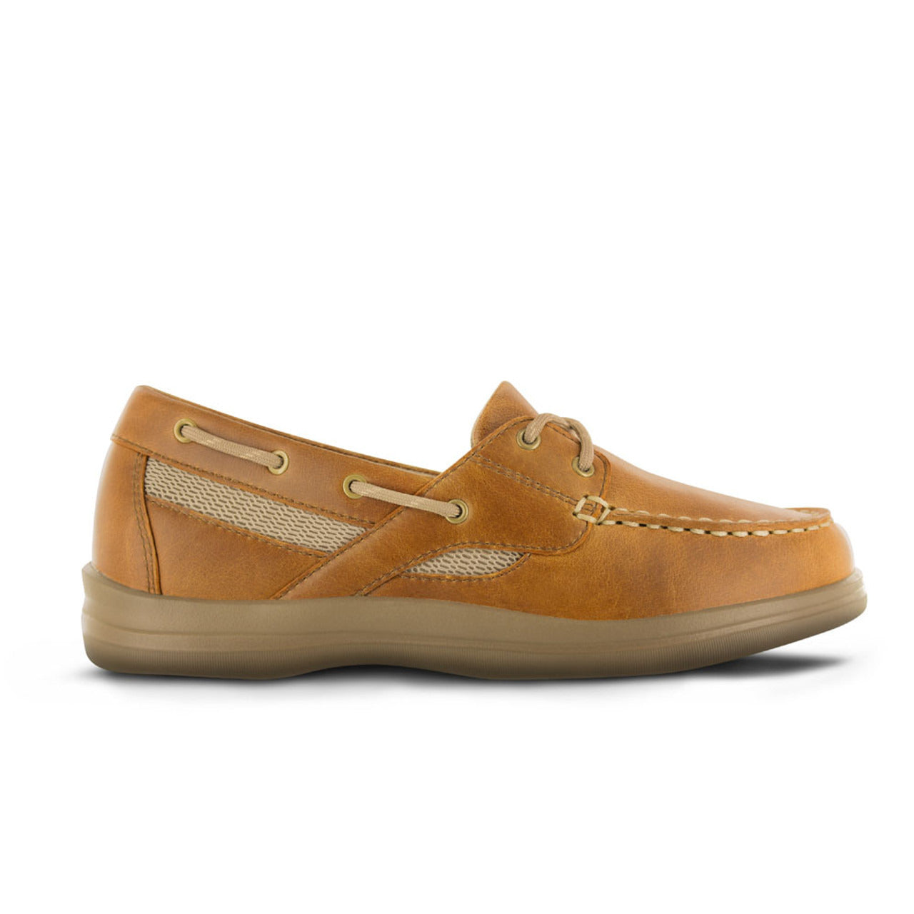 Apexfoot Women's Boat Shoe Petals Sydney - Camel - Wide (D)