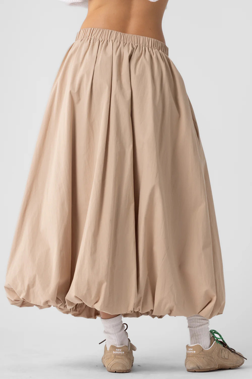 Ruby & Jenna Women's Ballon Hem Maxi Skirt