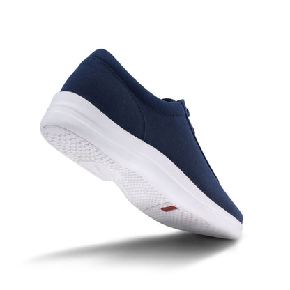 Apexfoot Women's Ellen Casual Shoe - Navy Canvas - Wide (D)