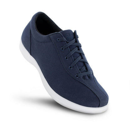 Apexfoot Women's Ellen Casual Shoe - Navy Canvas - Wide (D)