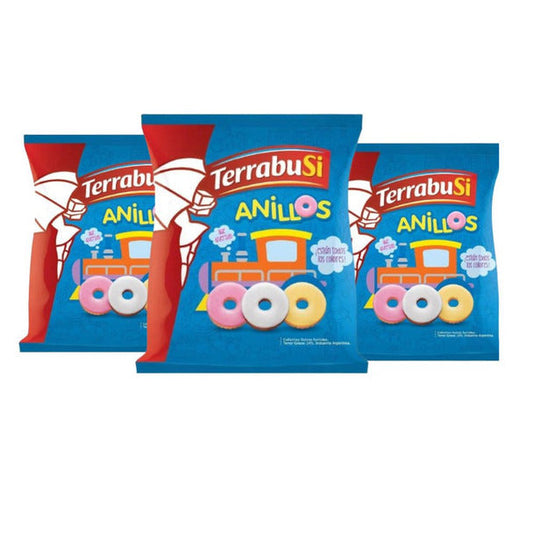 Pampa Direct Anillos Terrabusi Galletitas Sweet Ring Cookies, 170 g / 5.99 oz (pack of 3)
