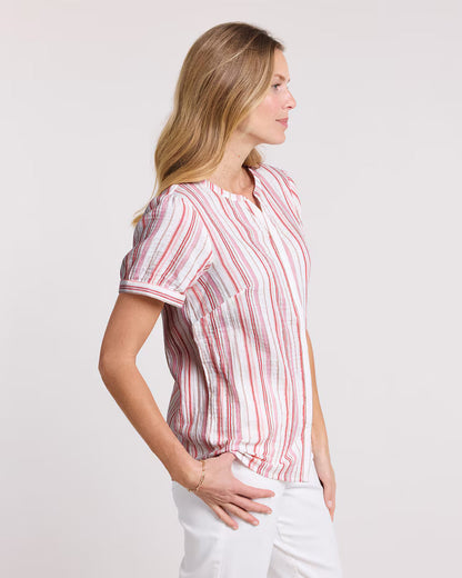 BLAIR Women's Tops Gauze Camp Shirt (Misses) - x3