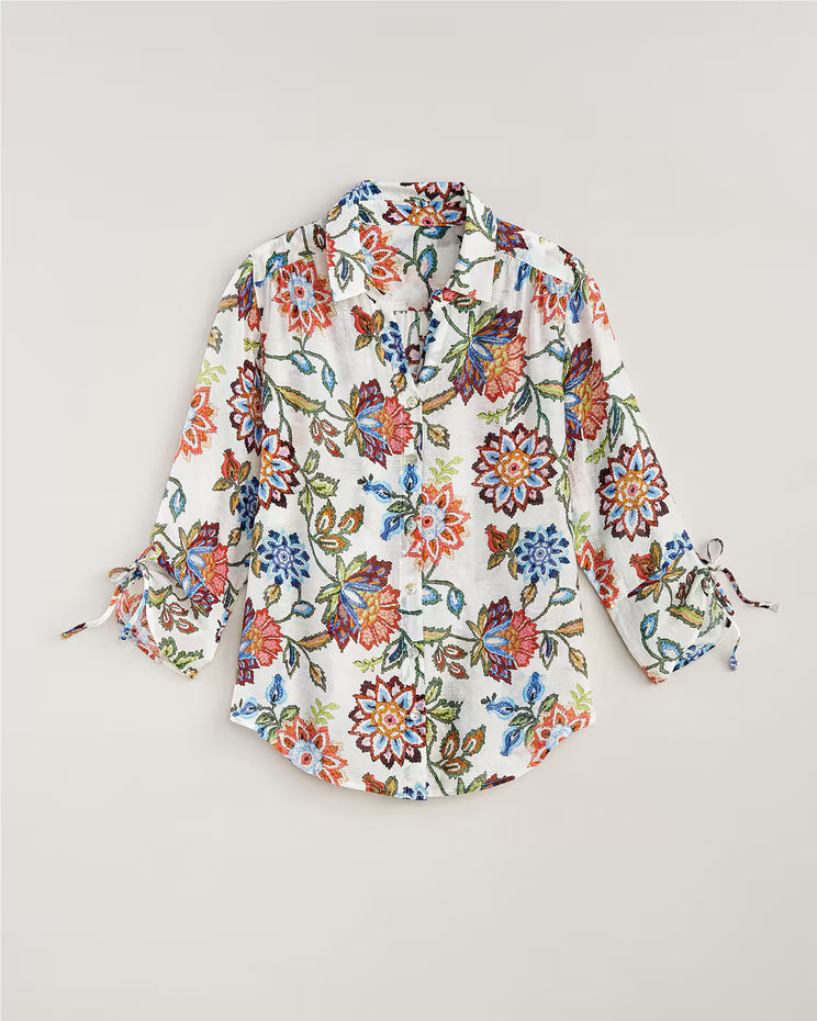 BLAIR Women’s Top Alfred Dunner Summer Solstice Batik Floral Woven Shirt (Women Plus) - x2