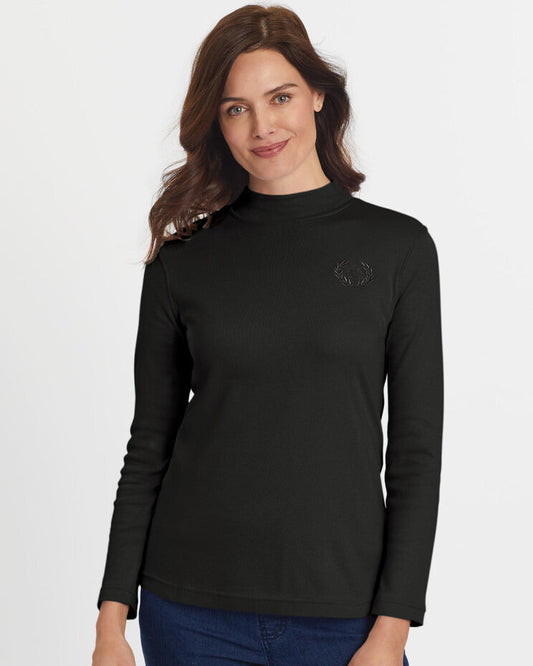 Blair Womens's Essential Knit Long Sleeve Mock Top 1