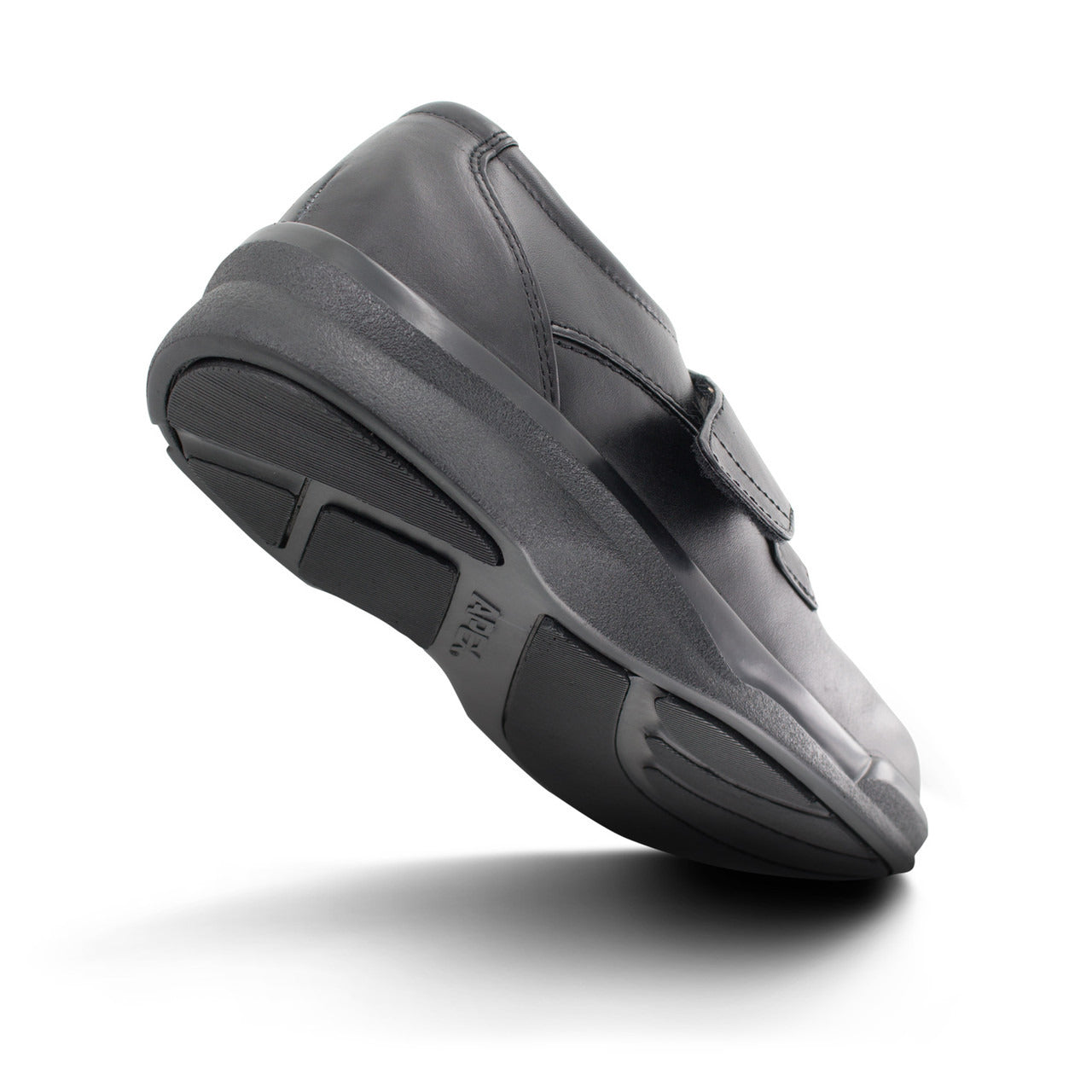 Apexfoot Men's Biomechanical Single Strap Casual Shoe - Black - X-Wide (4E)