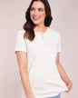 Blair Womens's Short Sleeve Pointelle Henley Top 4