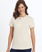 Blair Womens's Short Sleeve Pointelle Henley Top 2