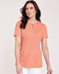 Blair Womens's Short Sleeve Pointelle Henley Top 3