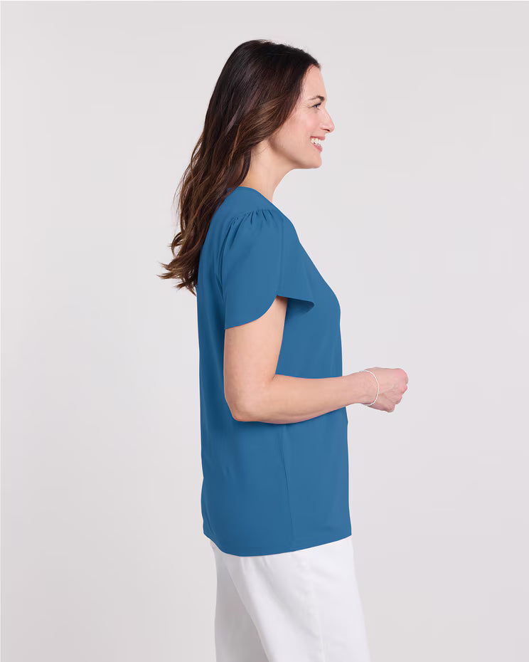 BLAIR Women's Tulip Sleeve Knit Top (Women Plus)