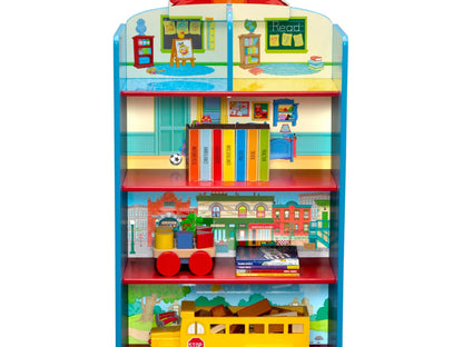 Ashley Furniture Delta Children Sesame Street Wooden Playhouse 4-shelf Bookcase For Kids