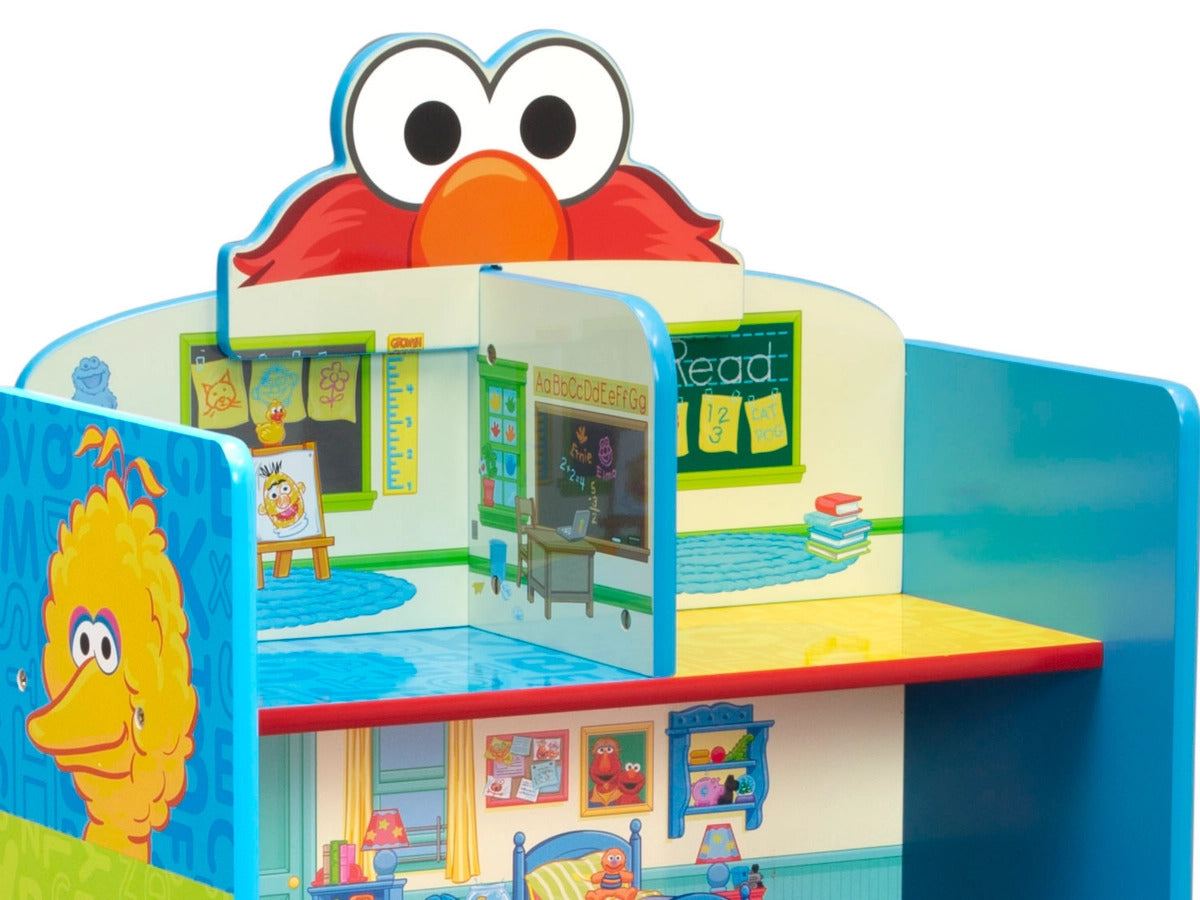 Ashley Furniture Delta Children Sesame Street Wooden Playhouse 4-shelf Bookcase For Kids