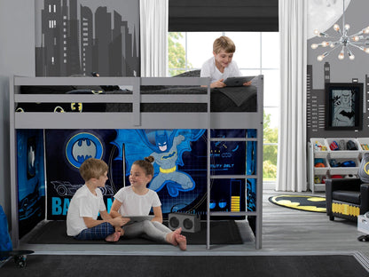 Ashley Furniture Delta Children Batman Loft Bed Tent - Curtain Set For Low Twin Loft Bed (bed Sold Separately)