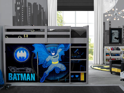 Ashley Furniture Delta Children Batman Loft Bed Tent - Curtain Set For Low Twin Loft Bed (bed Sold Separately)