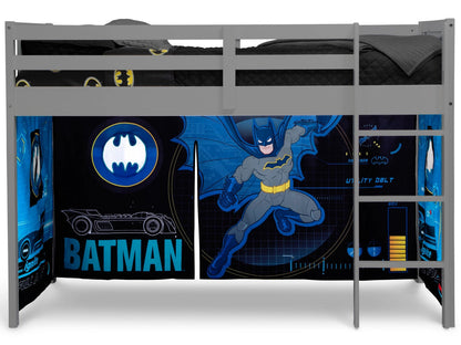 Ashley Furniture Delta Children Batman Loft Bed Tent - Curtain Set For Low Twin Loft Bed (bed Sold Separately)