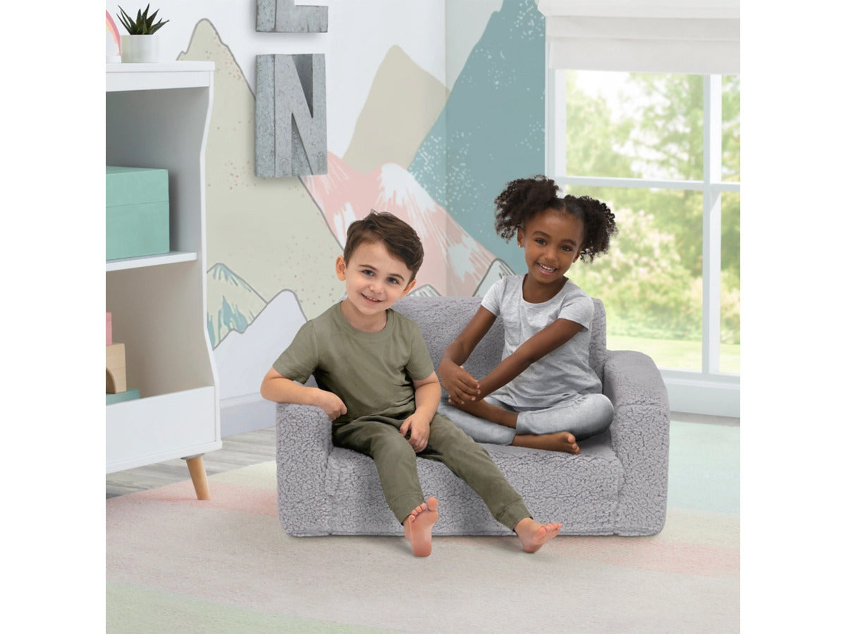 Ashley Furniture Delta Children Cozee Sherpa 2-in-1 Convertible Kids Chair