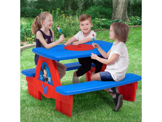 Ashley Furniture Delta Children Disney Mickey Mouse LEGO compatible Picnic Table with Umbrella