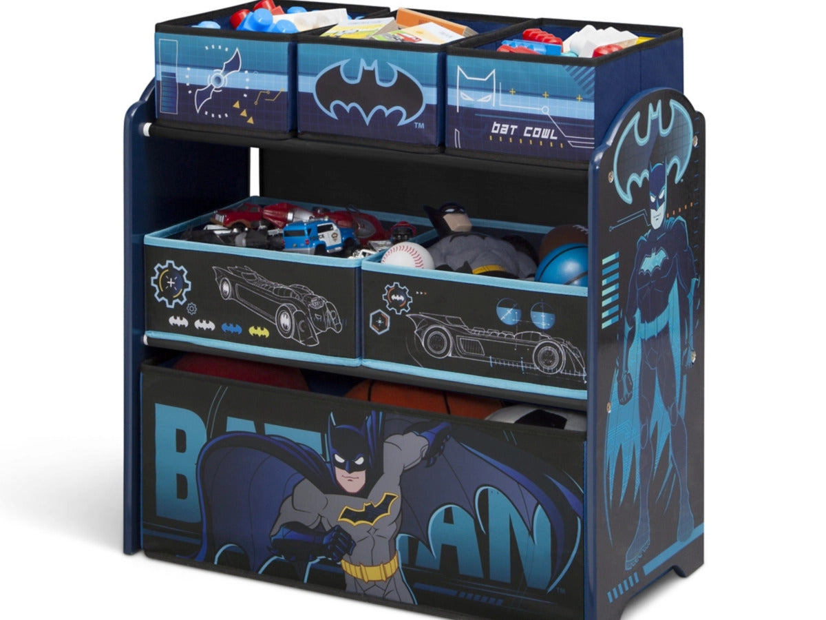 Ashley Furniture Delta Children Batman 6 Bin Design and Store Toy Organizer