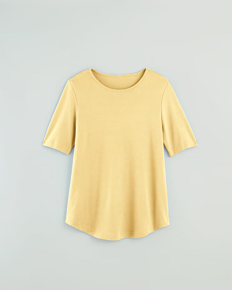 BLAIR Women's Tops Essential Knit Elbow-Sleeve Curved-Hem Tunic (Women Plus) - x3