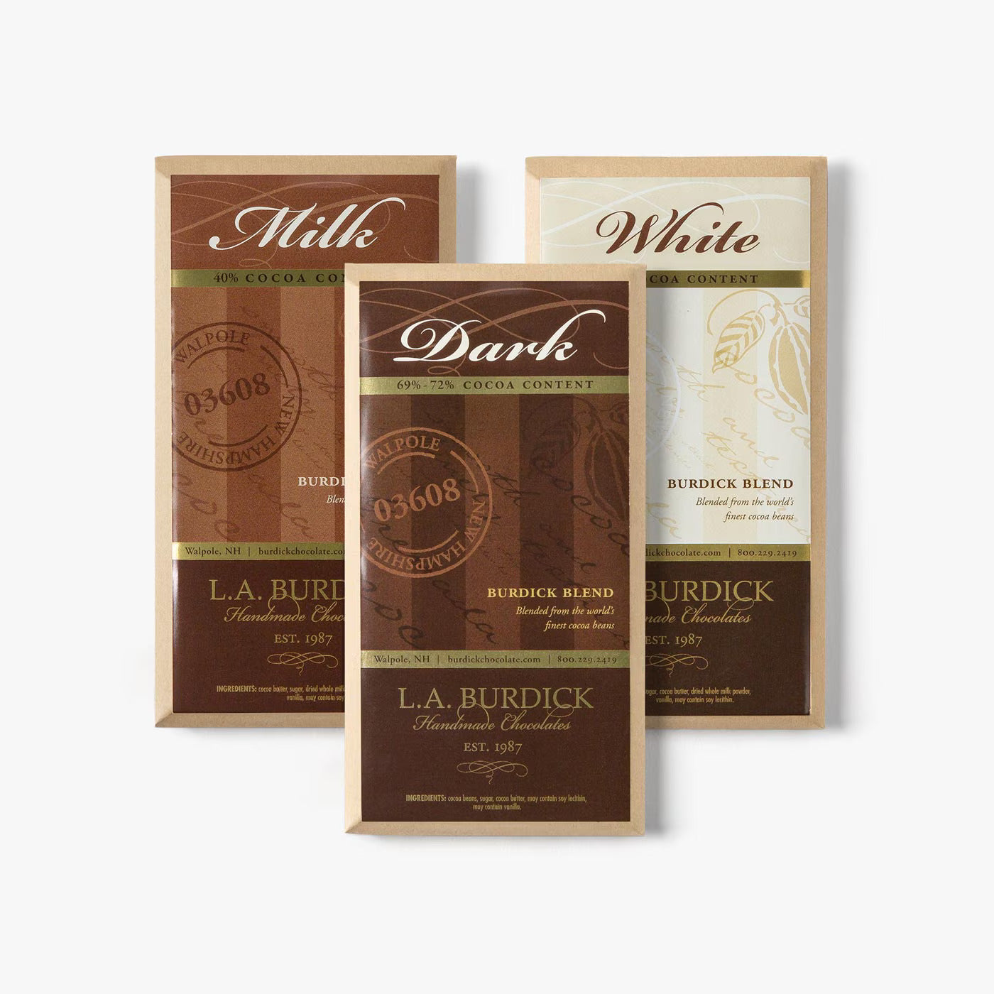 L.A. Burdick Chocolates Assorted Chocolate Bars