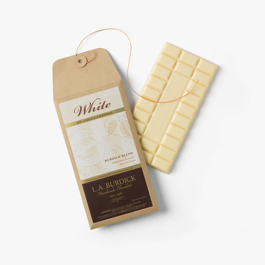 L.A. Burdick Chocolates White Chocolate Bar x3