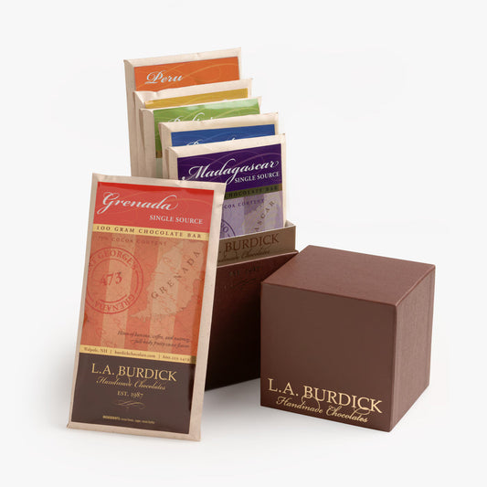 L.A. Burdick Chocolates Single Source Dark Chocolate Bar Set