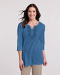 BLAIR Women's Tops Essential Knit Embroidered Tunic (Misses) - x3